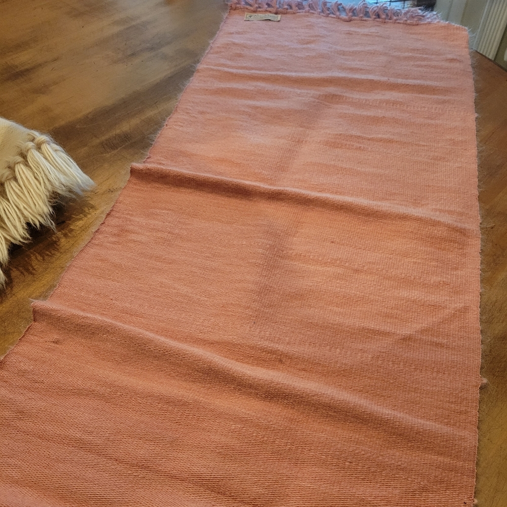 100% mohair handmade scarf / wrap / runner peach pink - Picture 4 of 9